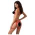 Passion Magali - Set body harness decorativo 3 pezzi (rosso) - L/XL