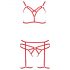 Passion Magali - Set body harness decorativo 3 pezzi (rosso) - L/XL