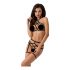 Set di Intimo Decorativo Passion Morgan - Tripartito (Nero)  - L/XL