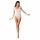 Body in rete bianca con ali d'angelo Passion BS064 - taglia unica S-L 