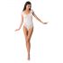 Body in rete bianca con ali d'angelo Passion BS064 - taglia unica S-L 