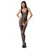 Passion BS069 - Bodystocking aperto decorato (nero) - Taglia S-L