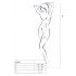 Passion BS069 - Body in rete aperto decorato (bianco) - Taglia S-L