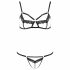 Set Reggiseno Solon Devil con Passione - imbracatura decorativa in pizzo (nero)  - L/XL