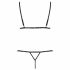 Set Reggiseno Solon Devil con Passione - imbracatura decorativa in pizzo (nero)  - L/XL