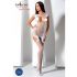 Passion BS082 - completo in rete senza maniche con pizzo bianco (S-L)