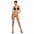 Catsuit Rete a Grande Maglia Passion BS091 (Nero) - Taglia Unica S-L 