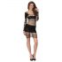 Passion BS105 - mini abito a rete traforato (nero) - S-L