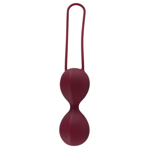 Duo di palline vaginali in silicone "Vibrazioni Magiche" (bordeaux) - confezione ecologica 