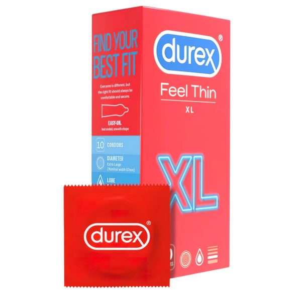 Durex Feel Thin XL - Sensazione naturale, preservativi (10 pezzi)