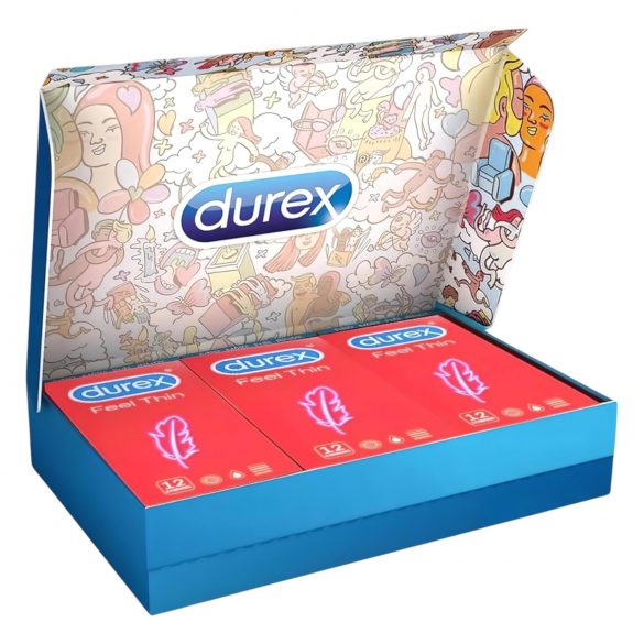 Durex Feel Thin - preservativi sensazione realistica (confezione da 3 x 12 pezzi)