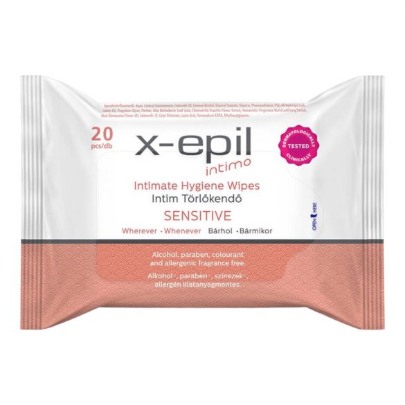 X-Epil Intimo Sensibile - Salviette intime (20 pezzi) 