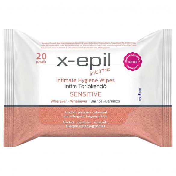 X-Epil Intimo Sensibile - Salviette intime (20 pezzi) 