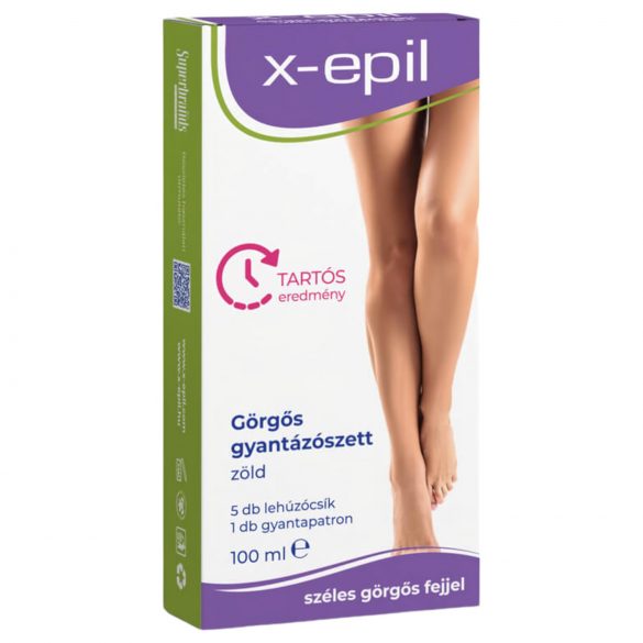 X-Epil - kit per ceretta a rullo - verde