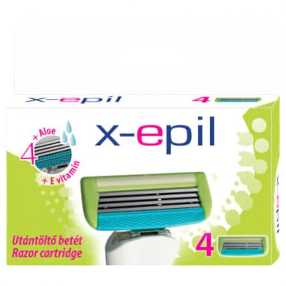 X-Epil - testine di ricambio per rasoio da donna a 4 lame (4 pezzi)