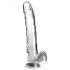 King Cock Clear 11 - dildo con testicoli (trasparente)