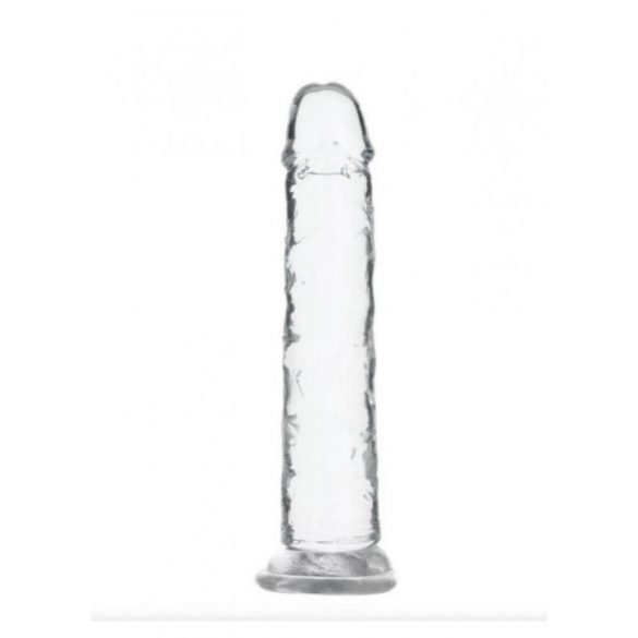 Dildo Trasparente con Base a Ventosa - Crystal Addiction - 18cm 