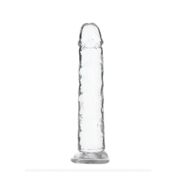 Dildo Trasparente con Base a Ventosa - Crystal Addiction - 18cm 