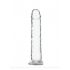 Dildo Trasparente con Base a Ventosa - Crystal Addiction - 18cm 