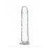 Dildo Trasparente con Base a Ventosa - Crystal Addiction - 18cm 