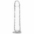 Dildo Trasparente con Base a Ventosa - Crystal Addiction - 18cm 