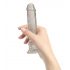 Dildo Trasparente con Base a Ventosa - Crystal Addiction - 18cm 