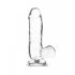 Dildo Trasparente con Ventosa e Testicoli "Addiction Crystal" - 15cm 