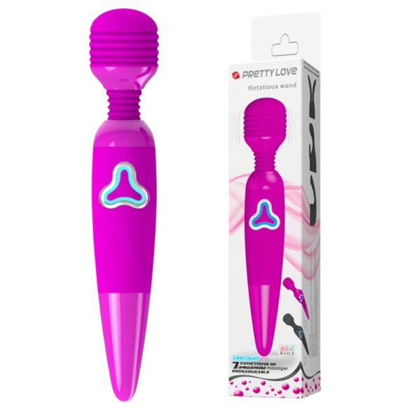 Vibratore Massaggiante Pretty Love Wand con Batteria Ricaricabile (Viola) 