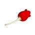 ROSE LOVER - Vibromassaggiatore Linguale Ricaricabile per Clitoride 2in1 (Rosso) 