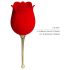 ROSE LOVER - Vibromassaggiatore Linguale Ricaricabile per Clitoride 2in1 (Rosso) 