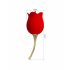 ROSE LOVER - Vibromassaggiatore Linguale Ricaricabile per Clitoride 2in1 (Rosso) 