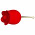 ROSE LOVER - Vibromassaggiatore Linguale Ricaricabile per Clitoride 2in1 (Rosso) 