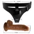 Pretty Love Harness - fondo universale con dildo - 17 cm (nero) 