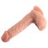 Dual Density - Dildo realistico con base ventosa e testicoli - 20cm (naturale)