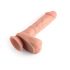 Dildo realistico con testicoli e ventosa - Dual Density 20cm (color carne) 