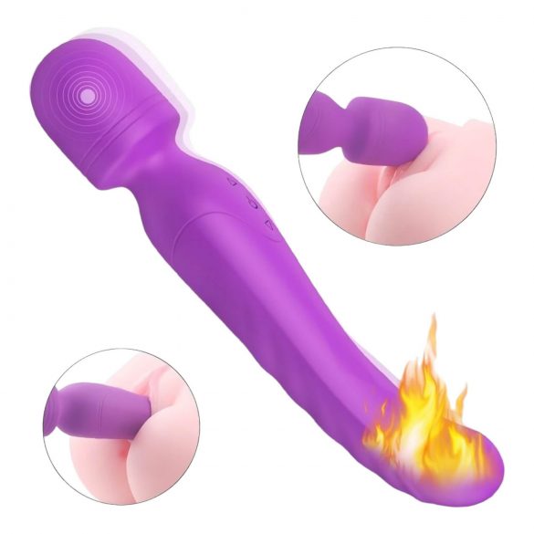 Sex HD Iris - vibratore massaggiante ricaricabile con riscaldamento a 2 motori (viola)