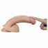 Lovetoy Real Extreme - dildo con base, testicoli e design per punto G - 21cm (naturale)