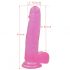 Lovetoy Jelly Studs - dildo realistico con base - 20cm (rosa)