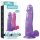 Lovetoy Jelly Studs - dildo realistico con base - 20 cm (viola)