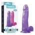 Lovetoy Jelly Studs - dildo realistico con base - 20 cm (viola)