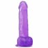 Lovetoy Jelly Studs - dildo realistico con base - 20 cm (viola)