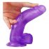 Lovetoy Jelly Studs - dildo realistico con base - 20 cm (viola)