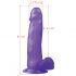 Lovetoy Jelly Studs - dildo realistico con base - 20 cm (viola)