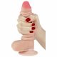 Dildo Pelle Sfogliabile con Ventosa - Bistrato 18cm (Naturale) 