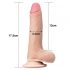 Dildo Pelle Sfogliabile con Ventosa - Bistrato 18cm (Naturale) 