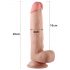 Lovetoy Sliding-Skin - Dildo a doppio strato 21 cm (naturale)