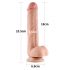 Dildo Realistico a Doppio Strato con Ventosa - Lovetoy Sliding-Skin 23cm (Naturale) 