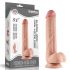 Lovetoy Sliding-Skin - dildo a doppio strato con base a ventosa - 23 cm (naturale)