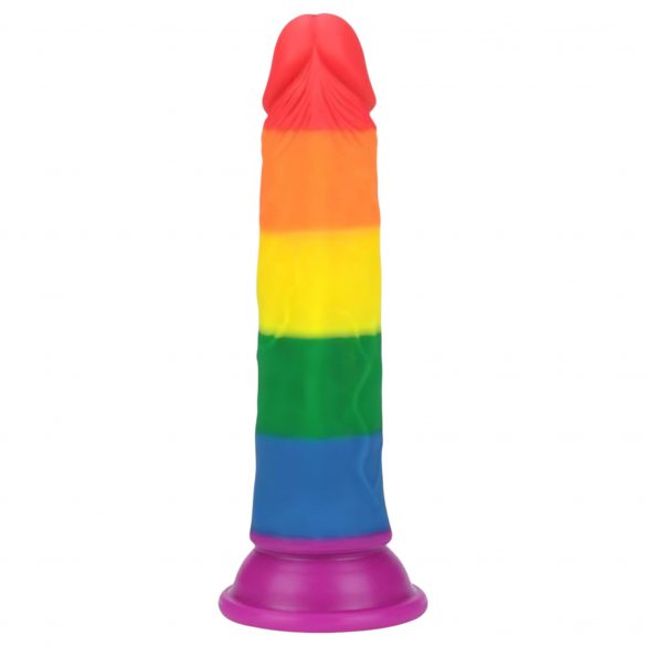 Lovetoy Prider - dildo realistico - 19 cm (arcobaleno) 