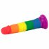 Lovetoy Prider - dildo realistico - 19 cm (arcobaleno) 